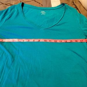 Old Navy Teal Blue V Neck Long Sleeve Shirt